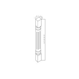WPF30-2 Elite Nickel Wall Posts - Split Post Fluted - 30" High x 2 1/2 ...