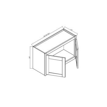 W2418 Shaker Dove 2 Doors Wall cabinets 18" High - 24” Wide x 12" Deep x 18" High 2 Doors