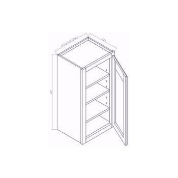 W0942 Classic Gobble Brown Wall cabinets 12" deep 42"High - 09" Wide x 12" Deep x 42" High 1Door 3 Shelves
