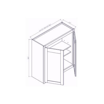 W2436 Classic Dove Wall cabinets 12" deep 36" High - 24" Wide x 12" Deep x 36" High 2Doors 2 Shelves