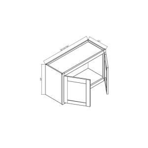 W3618 Plainfield Graphite Black 2 Doors Wall cabinets 18" High - 36" Wide x 12" Deep x 18" High 2 Doors