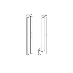 WF42 Classic Ocean Blue Accessories - Fillers -  Filler strip (wall) 3" Wide x 42" High x <sup>5/8</sup>" Deep