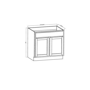 VDB1221-3 Elegance Nickel Accessories - Vanities - 12" Wide x 21" Deep x 30" High  3 Drawers