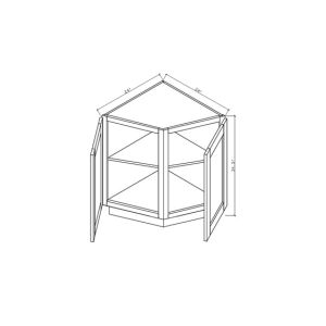 BEC24 Classic Frost Base End 24 - 24" x 24" x 34 <sup>1/2</sup>" High