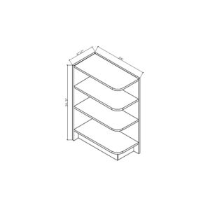 BES06 Elite Pitch Black Corner Shelf Base Plate - 06" Wide x 24" Deep x 30" High 4 Shelves