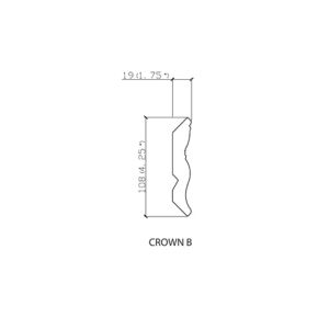 CROWN 3 Classic Ocean Blue Accessories - Moldings -  8'L x 3 <sup>1/2</sup>" Wide x <sup>3/4</sup>" Deep