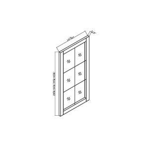 WDC2442MD Classic Nickel MULLION DOORS - 1 Mullion Door 14 <sup>15/16</sup>" Wide x 40 <sup>3/4</sup>" High x <sup>3/4</sup>" Deep