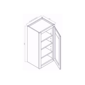 W2142 Classic Pistachio Green Wall cabinets 12" deep 42"High - 21" Wide x 12" Deep x 42" High 1Door 3 Shelves