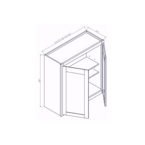W3636 Classic Pistachio Green Wall cabinets 12" deep 36" High - 36" Wide x 12" Deep x 36" High 2Doors 2 Shelves