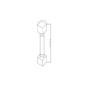WPP30-1 Classic Ocean Blue Wall Posts - Full Post Plain - 30" High x 4 <sup>1/2</sup>" Deep x 4 <sup>1/2</sup>" Wide