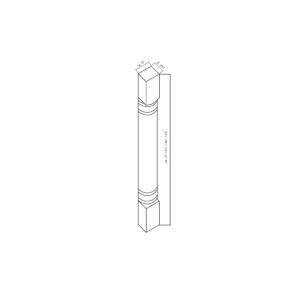 WPF42-1 Classic Ocean Blue Wall Posts - Split Post Plain - 42" High x 2 <sup>1/2</sup>" Deep x 4 <sup>1/2</sup>" Wide