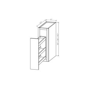 WSP39 Elegance Nickel Wall Spice Rack - 6" Wide x 39" High x 22" Deep