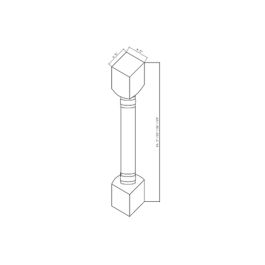 BPP-1 Elite Cloud White Base Posts - Full Base Post - 34 1/2 " High x 4 ...