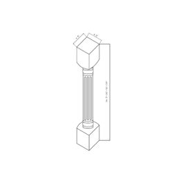 BPP-2 Elite Gable Gray Base Posts - Full Base Post - 34 1/2 " High x 4 ...