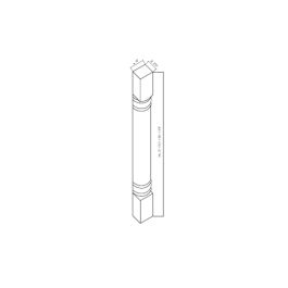 Split Post Design WPF30-1 Plainfield Gable Gray Wall Posts - Split Post Plain - 30