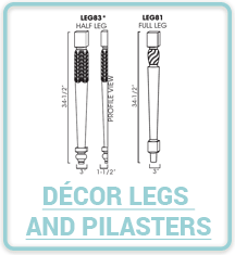 Decor legs and pilasters